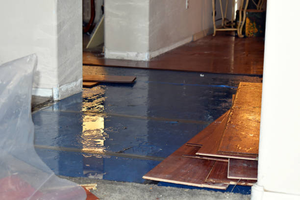 Professional Water Damage Restoration technician working in Manchester, ME